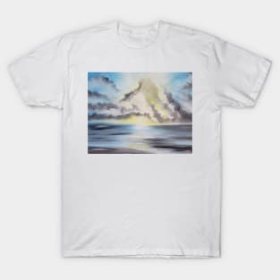 Light the Sky, Coastal Sunset, Blue Sunset, coastal living, coastal decor, beach decor, beach vibes, beach cottage T-Shirt